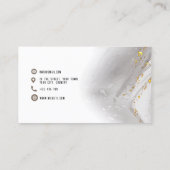 フェイク金ゴールド箔および水彩名刺 名刺 (裏面)