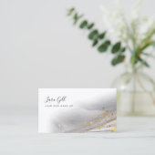 フェイク金ゴールド箔および水彩名刺 名刺 (スタンド正面)