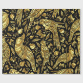 フェイク金ゴールド箔の熱帯模様 ラッピングペーパー (フラット)