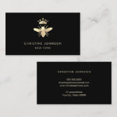 フェイク金ゴールド箔クイーンbeeロゴ 名刺 (正面/裏面)