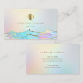 フェイク金ゴールド箔シーシェルのロゴ 名刺 (正面/裏面)