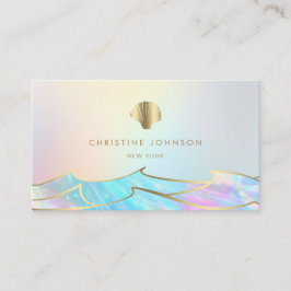 フェイク金ゴールド箔シーシェルのロゴ 名刺