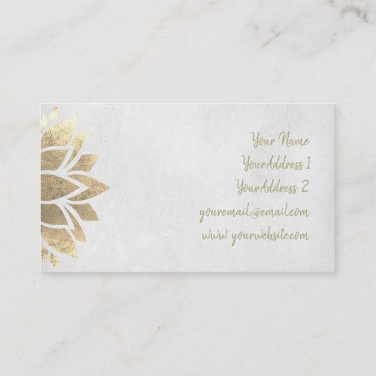 フェイク金ゴールド箔デコ 名刺 (裏面)