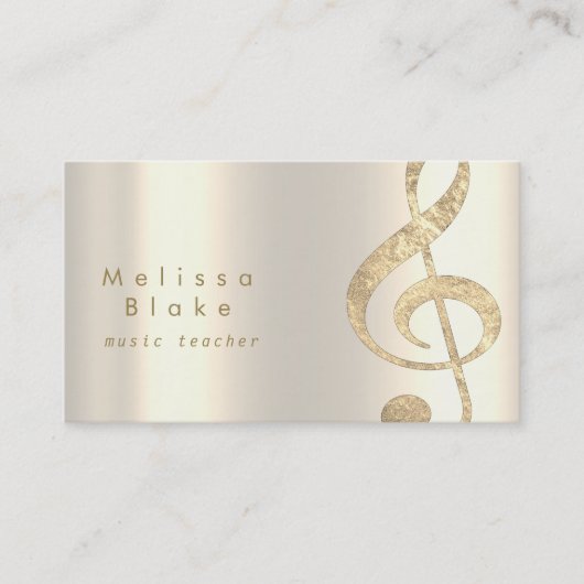 フェイク金ゴールド箔トレブル 名刺 (正面)