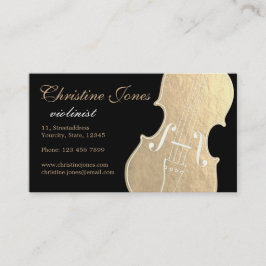 フェイク金ゴールド箔バイオリン 名刺