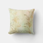 フェイク金ゴールド箔ボタ葉ンクヴィンテージシック クッション (正面)