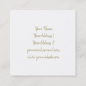 フェイク金ゴールド箔リップスティックキススクウェア名刺 スクエア名刺 (裏面)