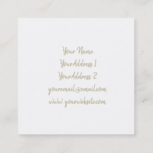 フェイク金ゴールド箔リップスティックキススクウェア名刺 スクエア名刺 (裏面)