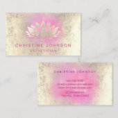 フェイク金ゴールド箔ロータスデザイン 名刺 (正面/裏面)