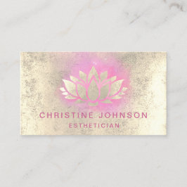 フェイク金ゴールド箔ロータスデザイン 名刺