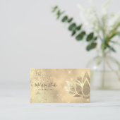 フェイク金ゴールド箔ロータスデザイン 名刺 (スタンド正面)