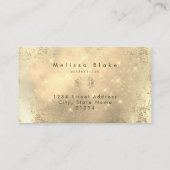 フェイク金ゴールド箔ロータスデザイン 名刺 (裏面)