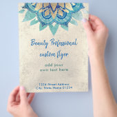 フェイク金ゴールド箔ロータス美しいプロフェッショナル チラシ (手)