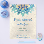 フェイク金ゴールド箔ロータス美しいプロフェッショナル チラシ (シングル)