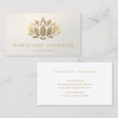 フェイク金ゴールド箔ロータロゴ 名刺 (正面/裏面)