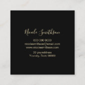 フェイク金ゴールド箔円 スクエア名刺 (裏面)