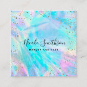 フェイク金ゴールド箔詳細 スクエア名刺 (正面)