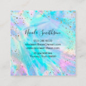 フェイク金ゴールド箔詳細 スクエア名刺 (裏面)