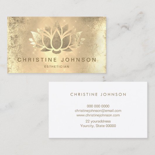 フェイク金ゴールド箔 名刺 (正面/裏面)