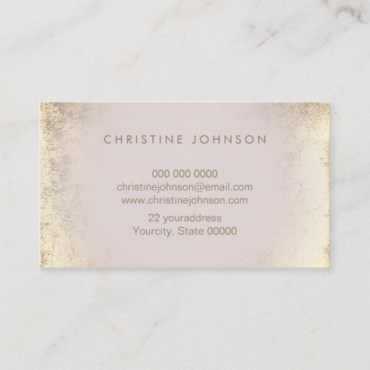 フェイク金ゴールド箔 名刺 (裏面)