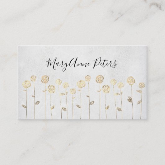 フェイク金ゴールド箔 名刺 (正面)