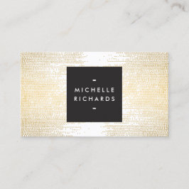 フェイク金ゴールド紙吹雪ドットのパタモダンーン 名刺