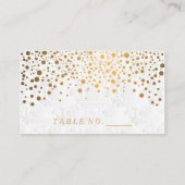 フェイク金ゴールド紙吹雪ドット座席表 プレイスカード (裏面)