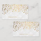 フェイク金ゴールド紙吹雪ドット座席表 プレイスカード (正面/裏面)