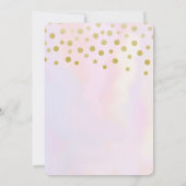 フェイク金ゴールド紙吹雪婚約パーティ 招待状 (裏面)