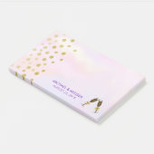 フェイク金ゴールド紙吹雪(シャンパングラス付き結婚) ポストイット (アングル)