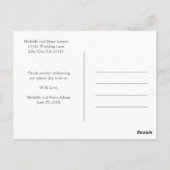 フェイク金ゴールド結婚の写真サンキューカード ポストカード (裏面)