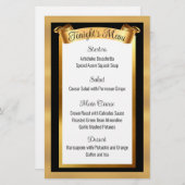 フェイク金ゴールド結婚ケータリングのメニュー 便箋 (正面/裏面)