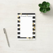 フェイク金ゴールド絵を描(ばちゃばちゃ)跳ねる(白黒) ポストイット (オフィス)