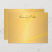 フェイク金ゴールド背景テンプレート書き込みスクリプト ノートカード (正面/裏面)