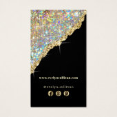 フェイク金ゴールド虹色グリッターパッケージの挿入 (裏面)