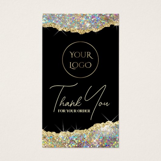 フェイク金ゴールド虹色グリッターパッケージの挿入 (正面)