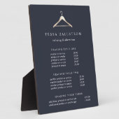 フェイク金ゴールド衣類掛け金物価格/サービス表示 フォトプラーク (側面)