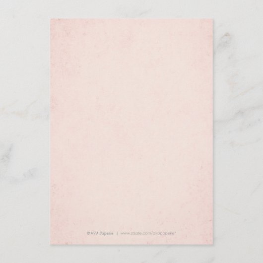 フェイク金ゴールド赤面エレガントレース結婚詳細カード エンクロージャーカード (裏面)