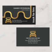 フェイク金ゴールド輸送ロードマップトラック 名刺 (正面/裏面)