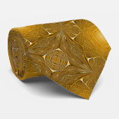 フェイク金ゴールド金属パターンデザイン ネクタイ (ロール)