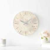 フェイク金ゴールド金属効果の小さな星 ラージ壁時計 (ホーム)