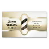 フェイク金ゴールド金属理容師極 マグネット名刺 (正面)