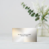 フェイク金ゴールド金属質表ミニマル面 名刺 (スタンド正面)