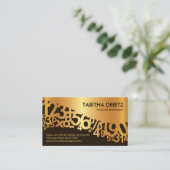 フェイク金ゴールド金融番号波形 名刺 (スタンド正面)