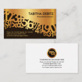 フェイク金ゴールド金融番号波形 名刺 (正面/裏面)