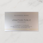 フェイク金ゴールド銀モノグラモダンムプロフェッショナル 名刺 (裏面)