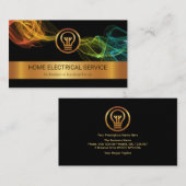 フェイク金ゴールド電力波電気技術者 名刺 (正面/裏面)
