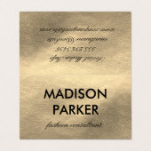 フェイク金ゴールド革 名刺 (外部フラット)