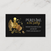 フェイク金ゴールド香水ボトル手作り香りローション 名刺 (正面)