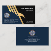 フェイク金ゴールド・イーグル・《鳥》ハヤブサ・ウィングスCEO創設者 名刺 (正面/裏面)